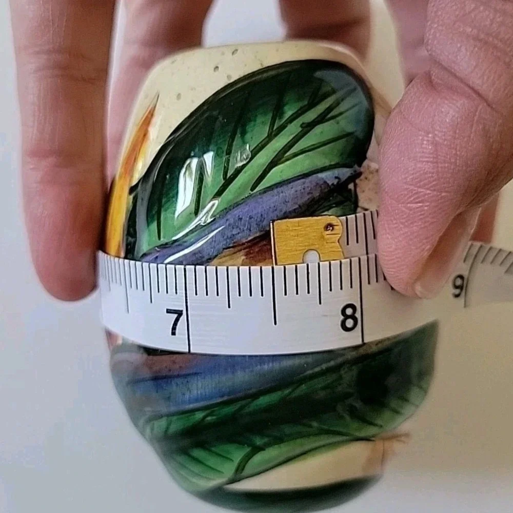 Island Plantations 2004 Bird of Paradise Glazed Ceramic Salt Pepper Shakers Pair
